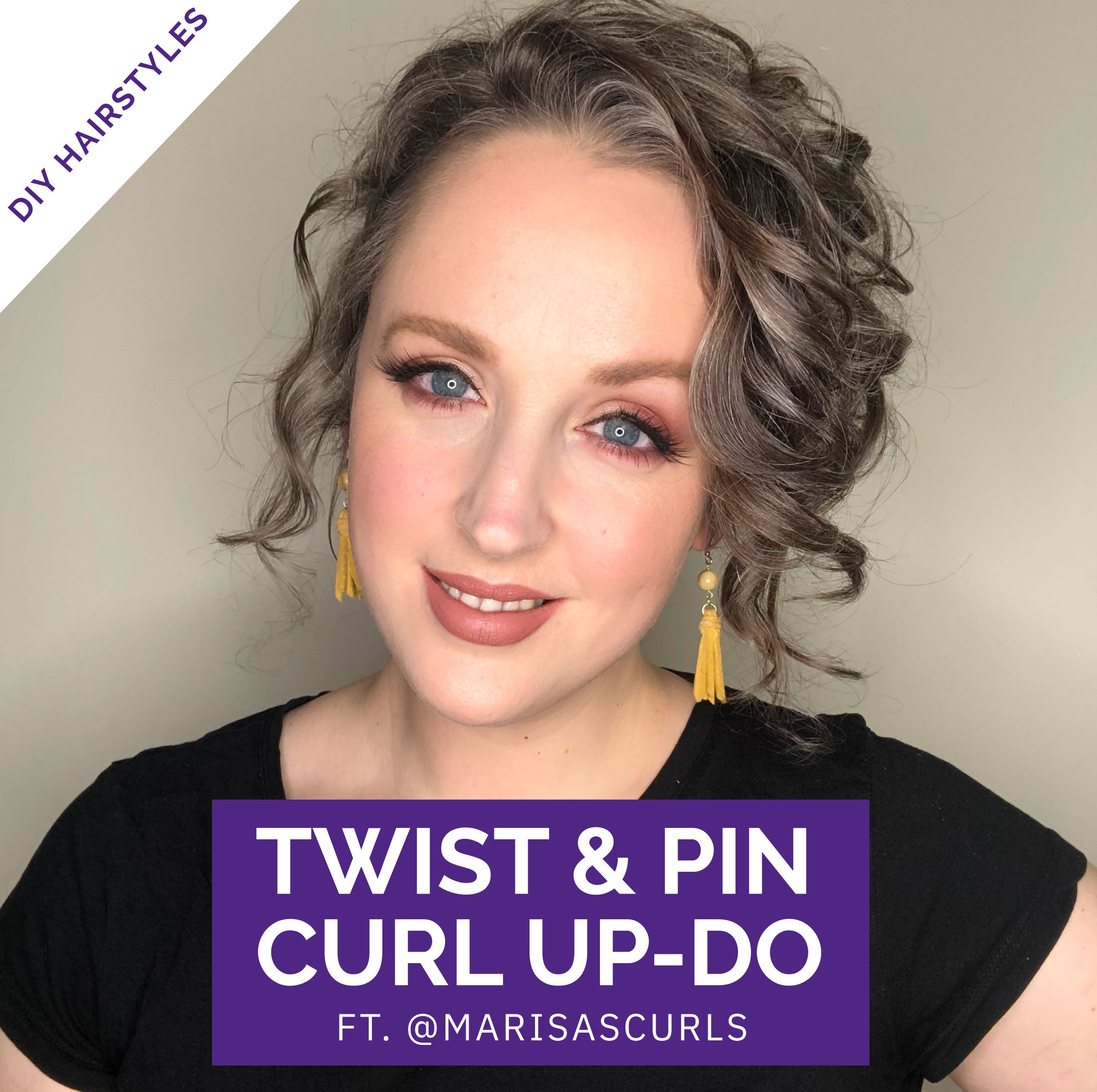 How To: Easy Twisted & Pin Curl Up-Do
